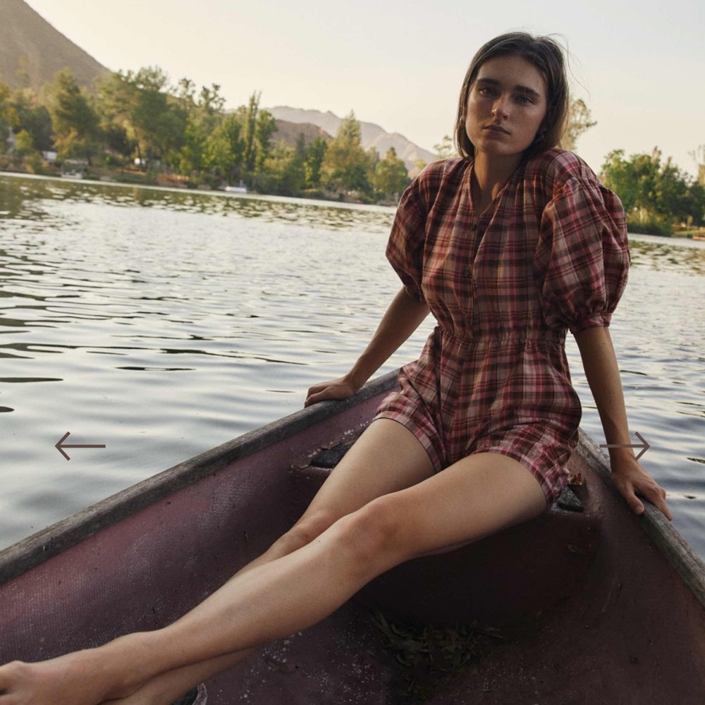 Christy Dawn Jude Jumper in Apple Plaid - Picture 2 of 9
